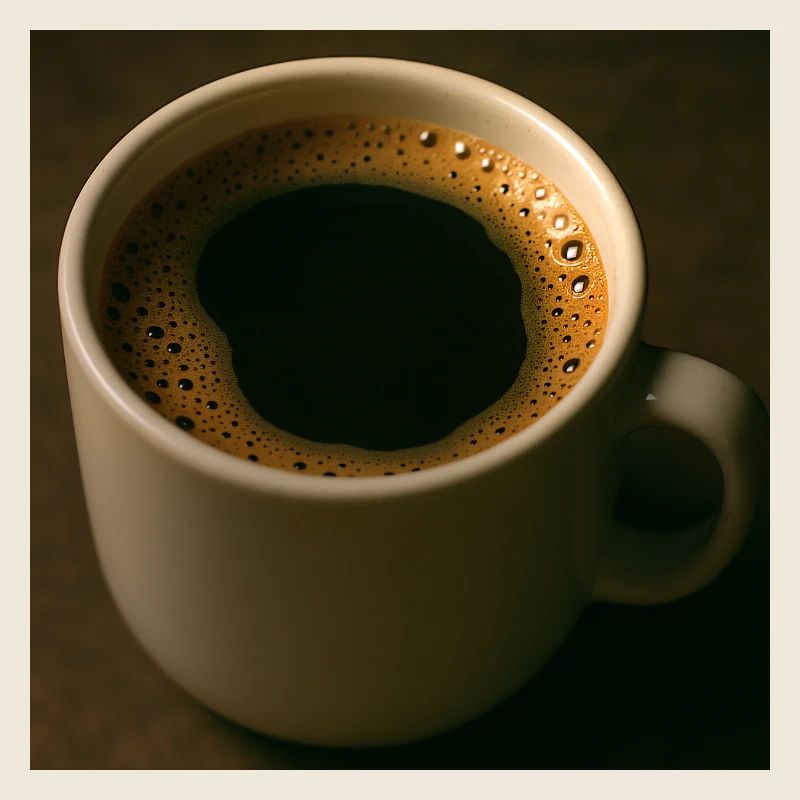 A cup of black coffee