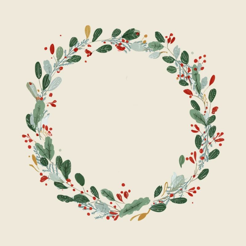 Couronne rouge vert - Personnalisable