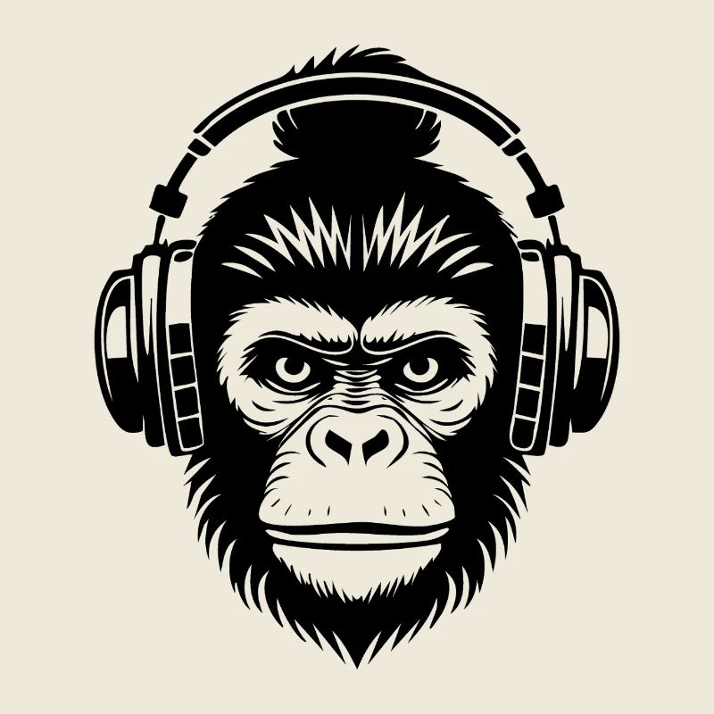 Chemise décontractée Monkey Head Chillout Lounge Beat