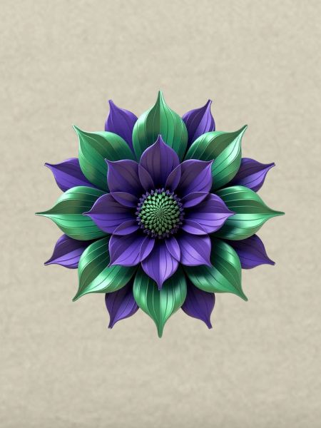 Fleur vert pourpre