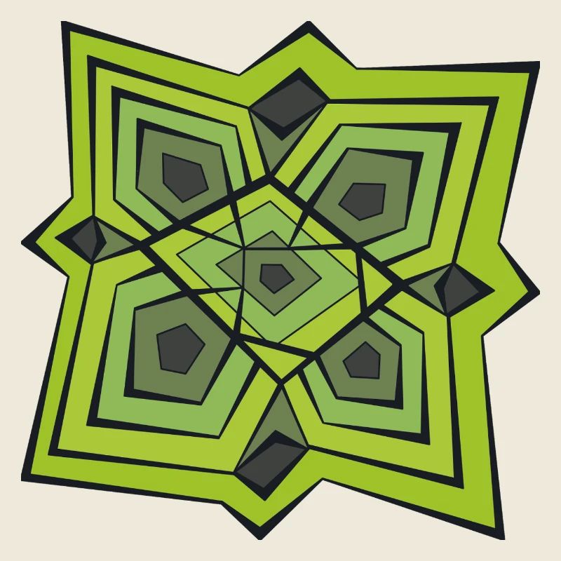 Géométrie Mandala Vert