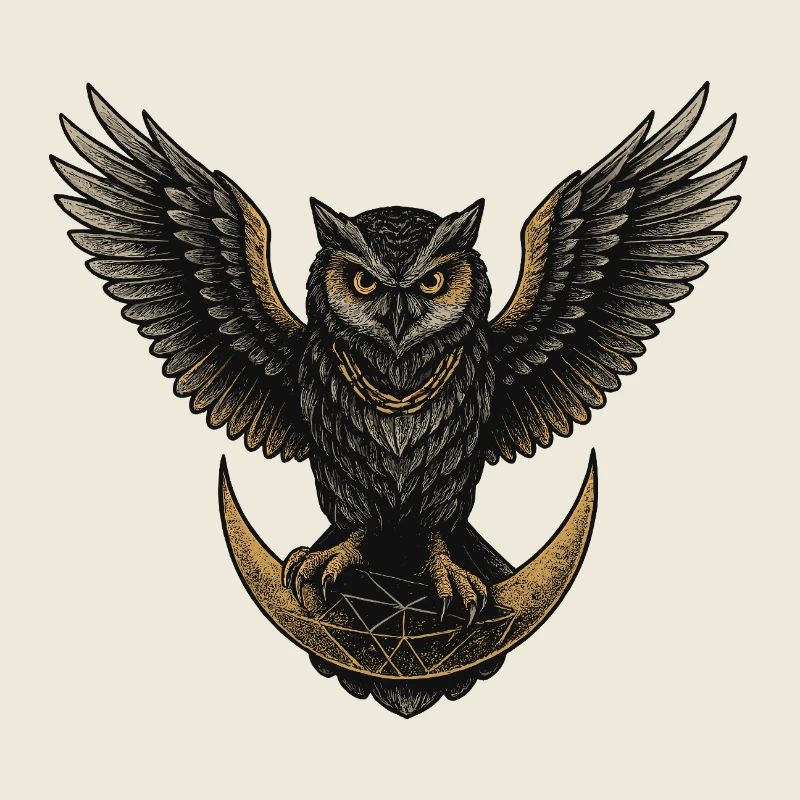 Hibou de la lune – symbole de sagesse et de force