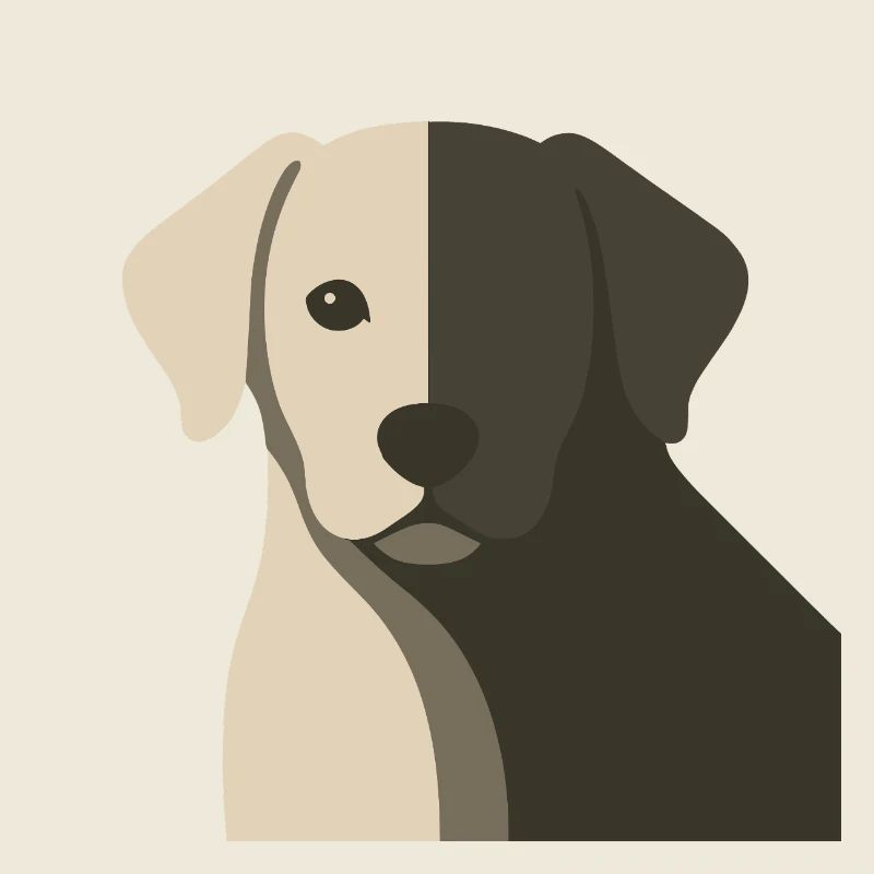 Bébé chien chiot ombre visage portrait