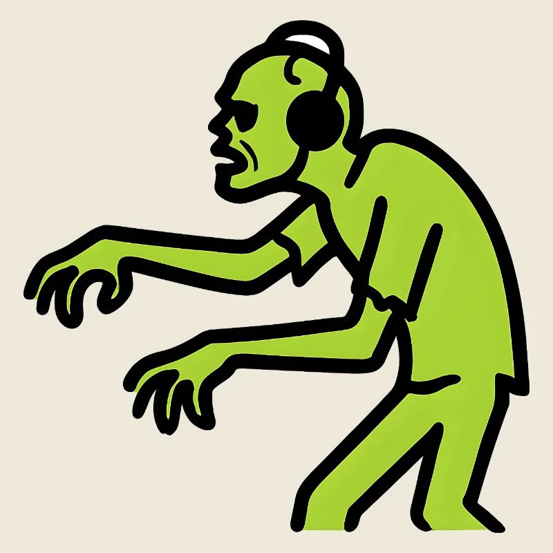 Zombie DJ Neon Green