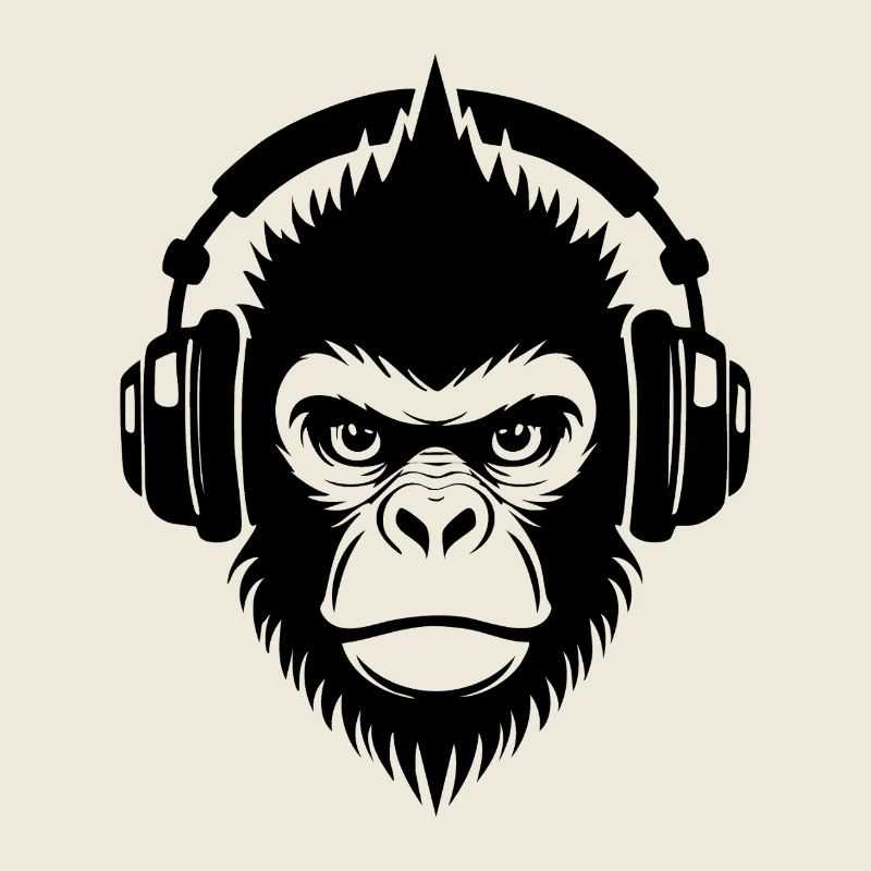 Analog Punk Monkey Head Tape Loop Shirt