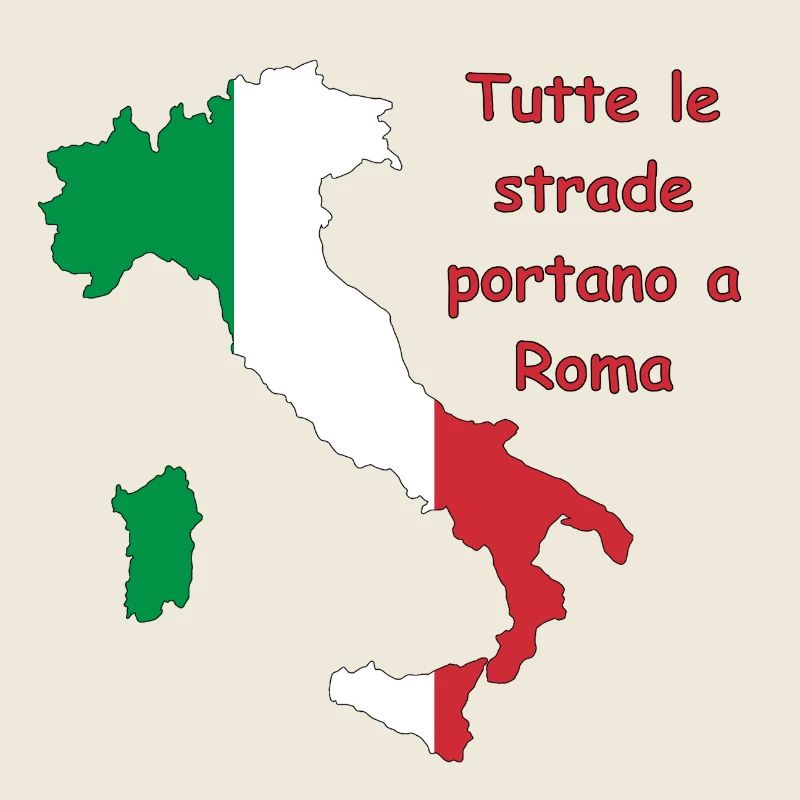 Italian flag with slogan