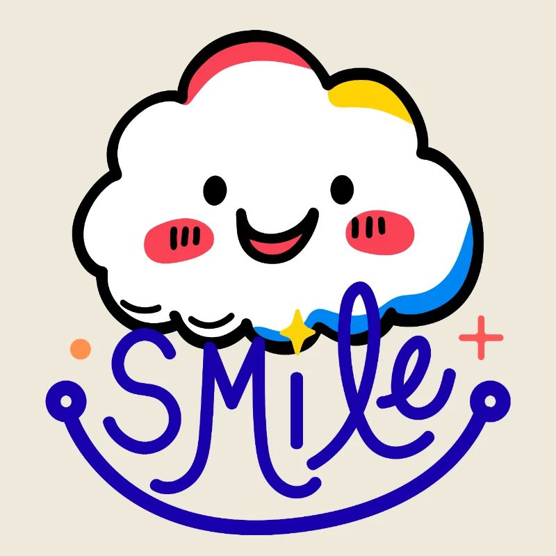 A cloud and a colorful smile