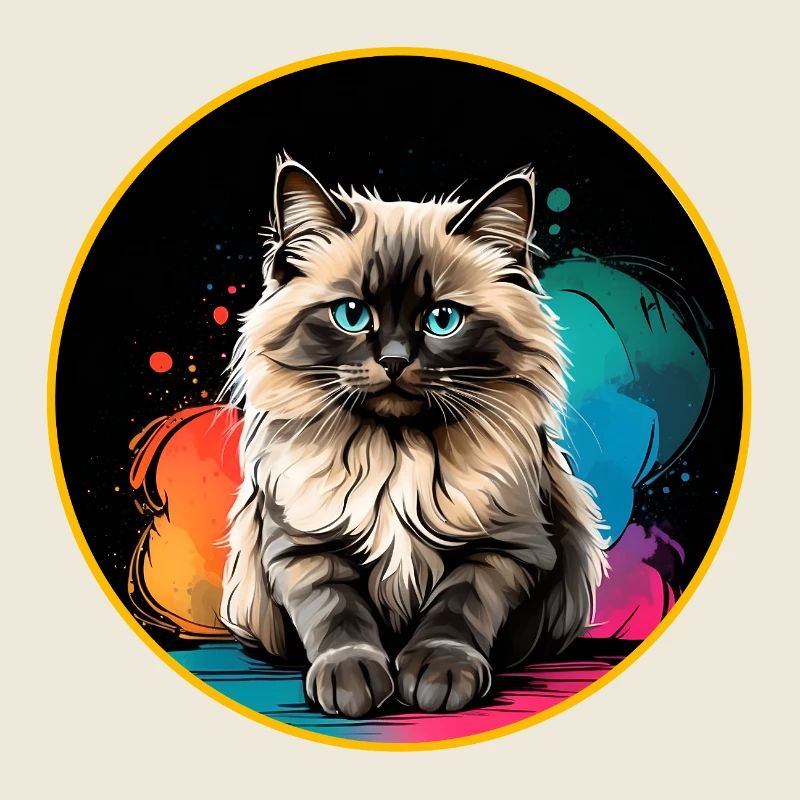 Portrait de chat Ragdoll
