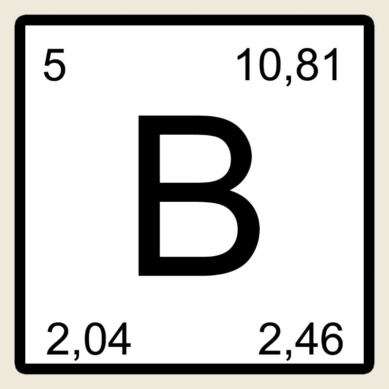 B Element Number Art Bor
