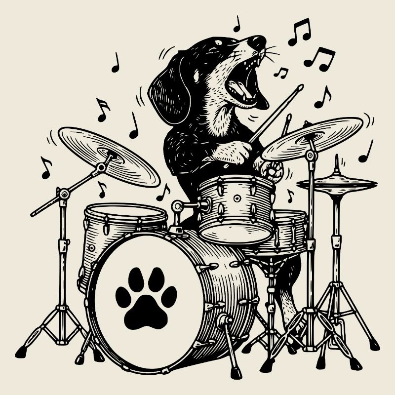 Teckel musical Drummer Art