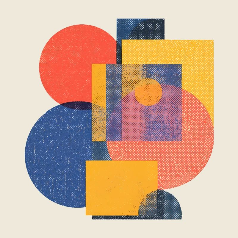 Geometrische Retro-Formen — Kühne abstrakte Kunst