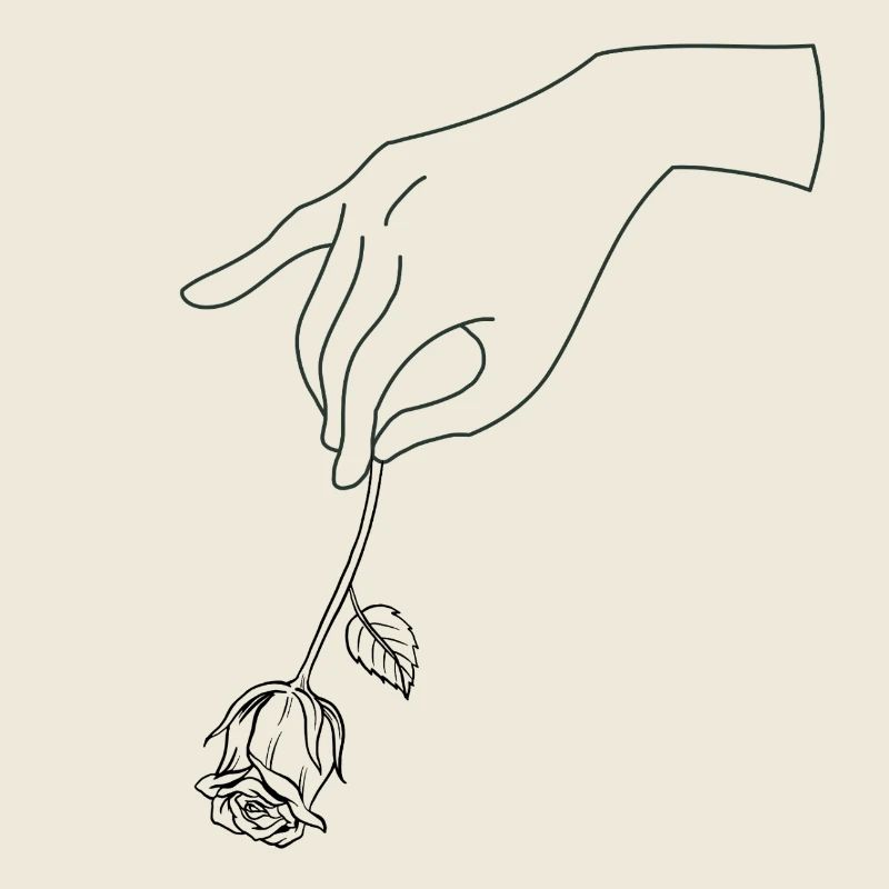 Hand mit Blume