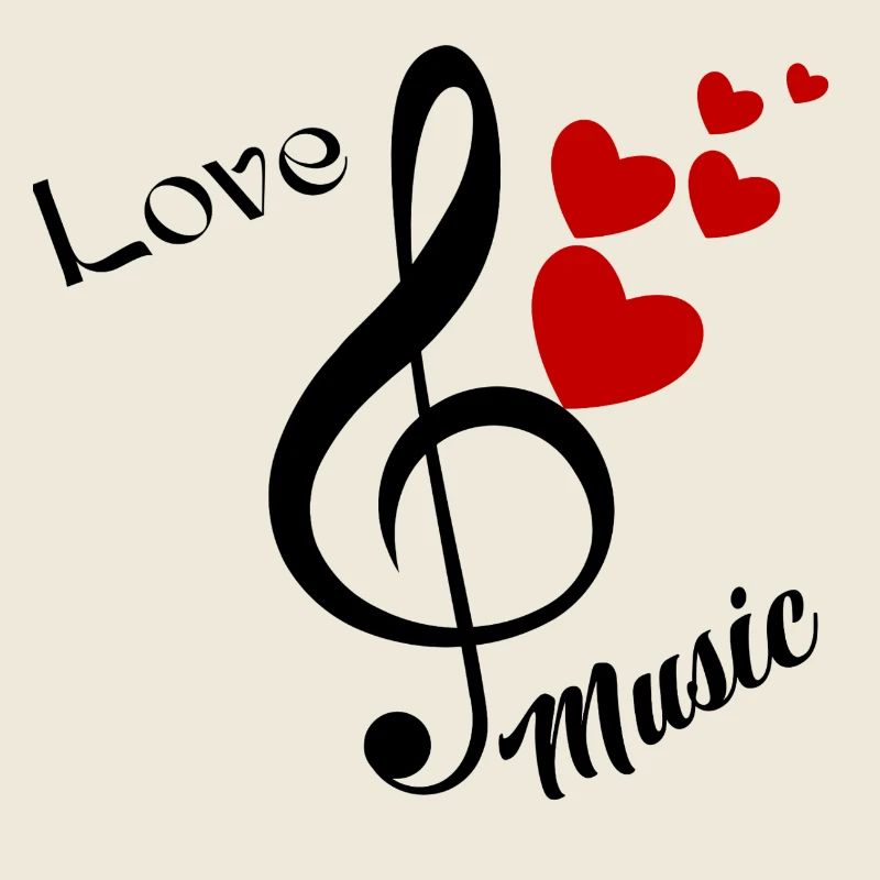 J’adore la musique. Note musicale