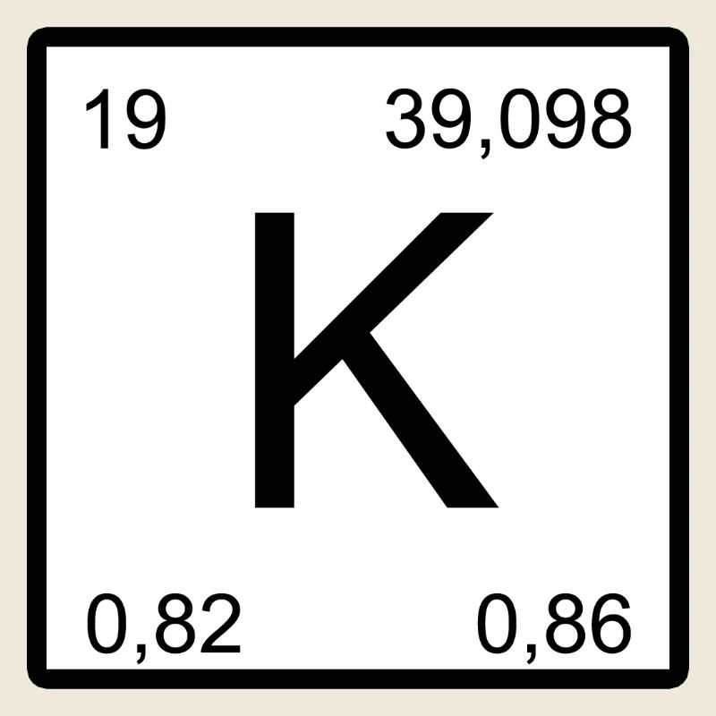 Chimie minimale de l’élément K du potassium