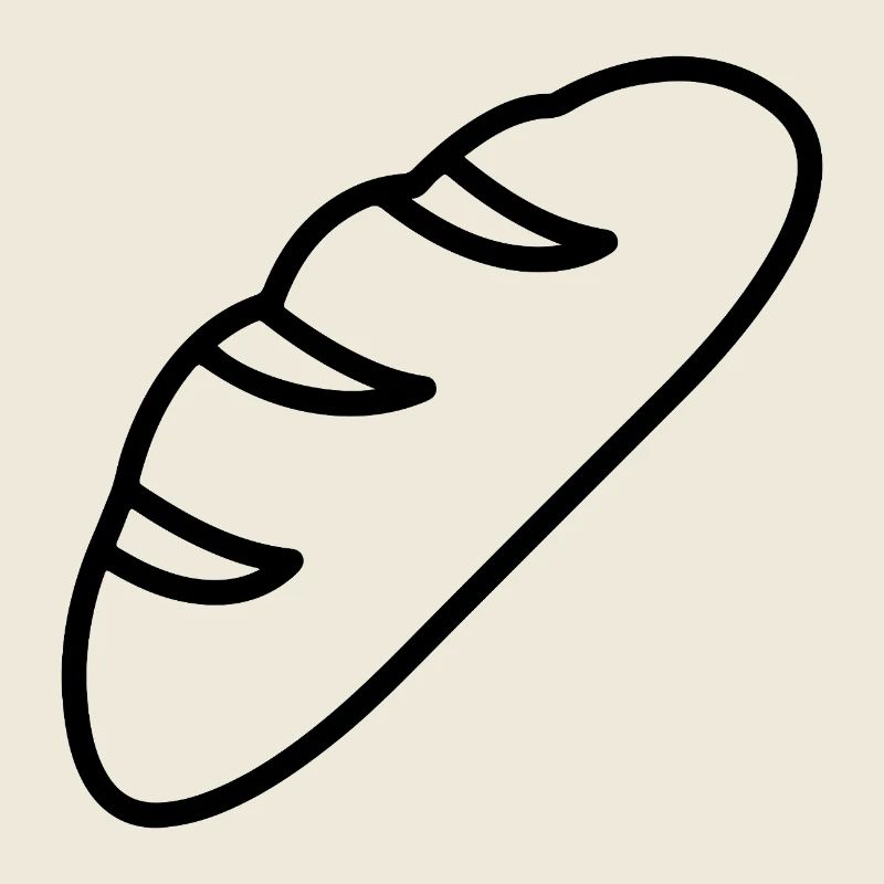 Bread Sketch – Minimalist Baking Motif Design