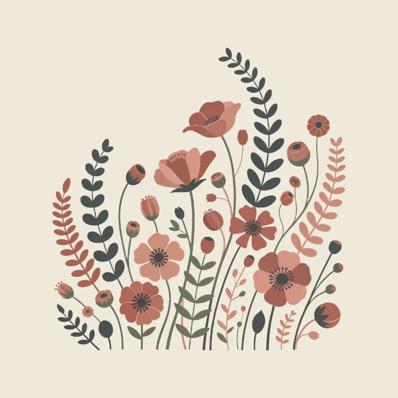 Boho Blumen – Blühende Harmonie