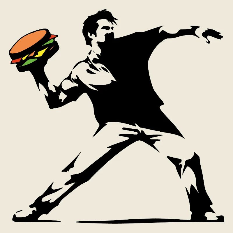 Hamburger Pop Art Burst