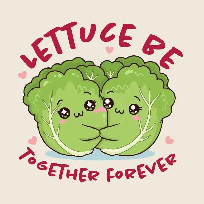 Duo d’amour de salade pour toujours