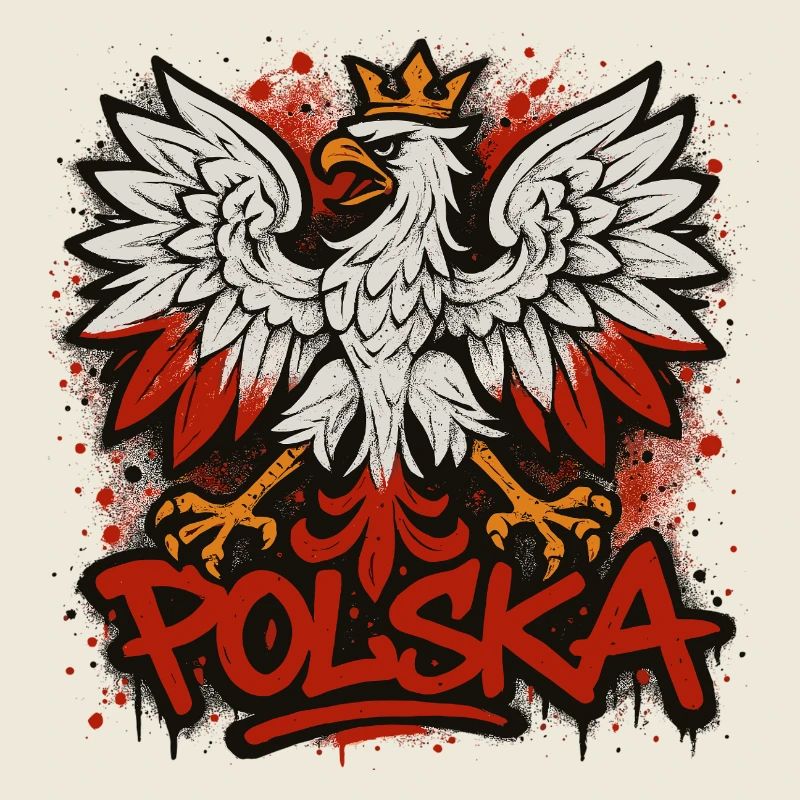 Pologne Polska Aigle Drapeau Graffiti Cadeau