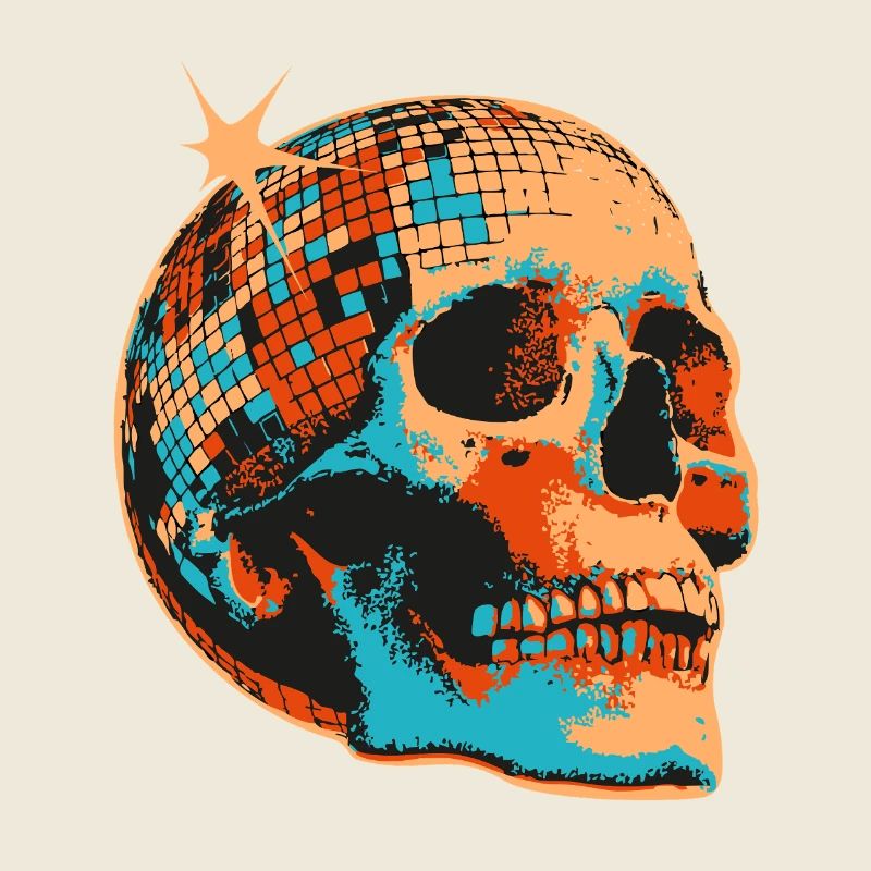 Disco Skull Mosaic