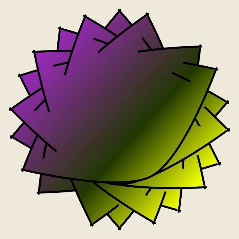 Spirale de feuilles dégradée