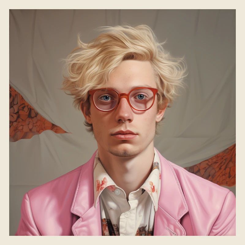 Blonder Stil Rosa Jacke Florales Hemd