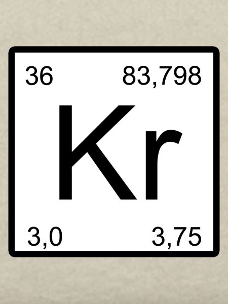 Symbole Krypton Kr Imprimé