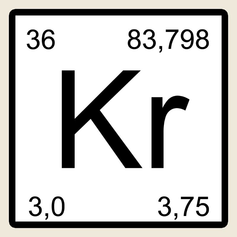 Symbole Krypton Kr Imprimé