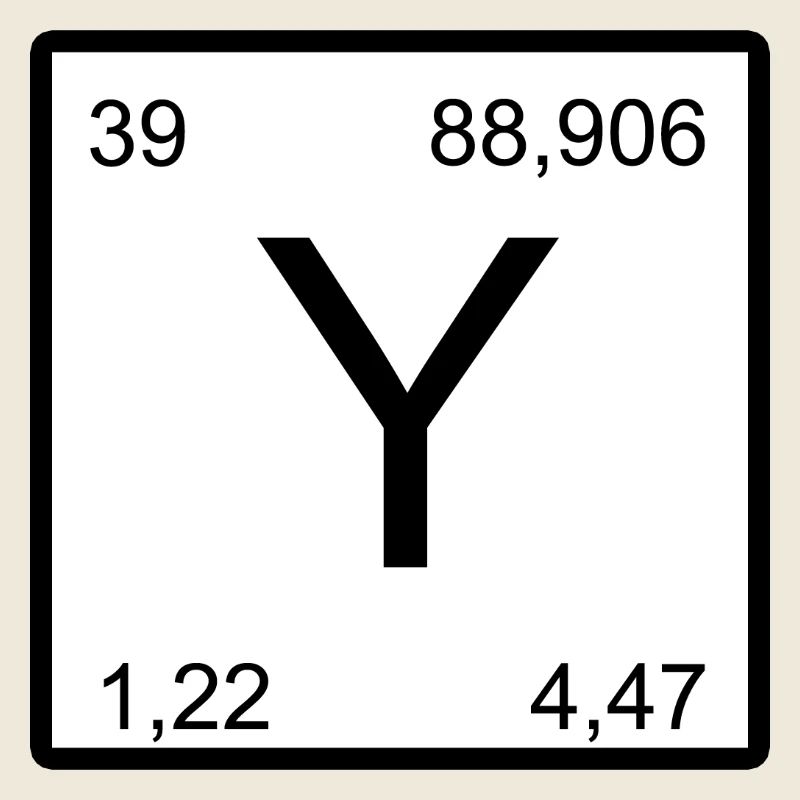 Yttrium Symbolik im Minimal-Layout