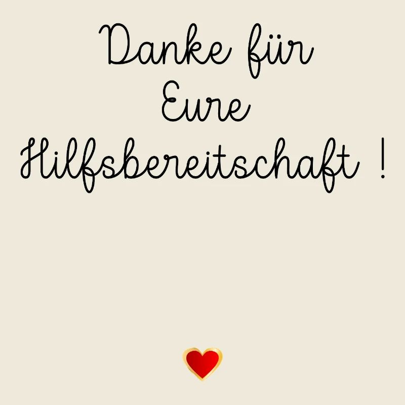 Herz Danke Hilfsbereitschaft