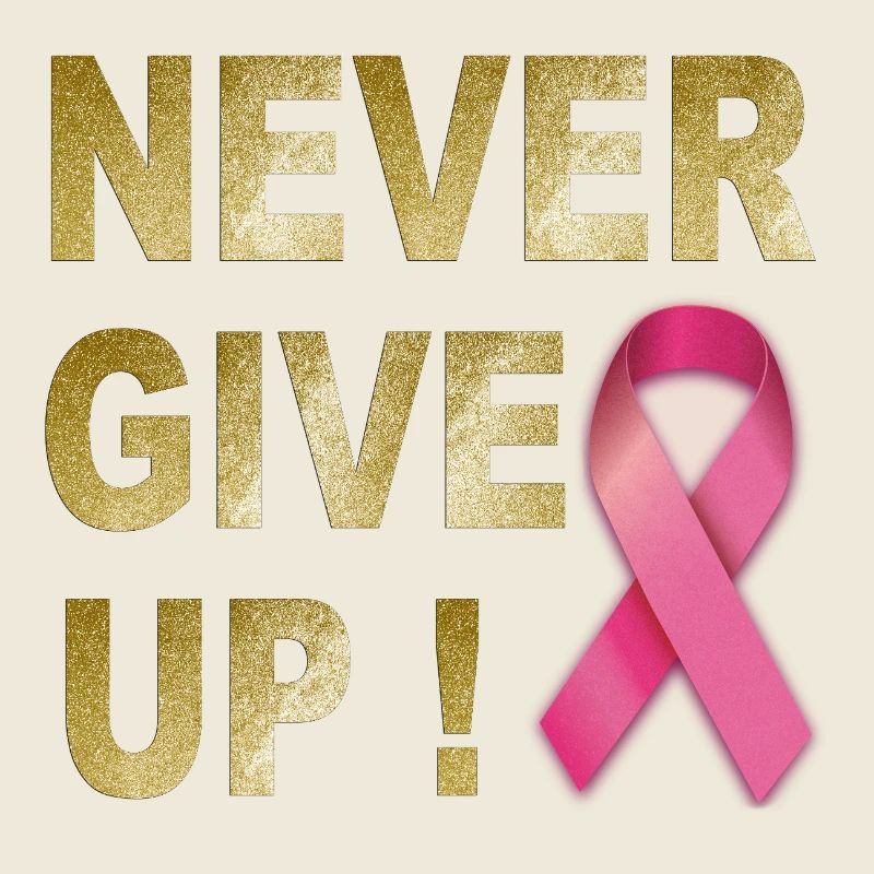 Never Give Up Pink Ribbon