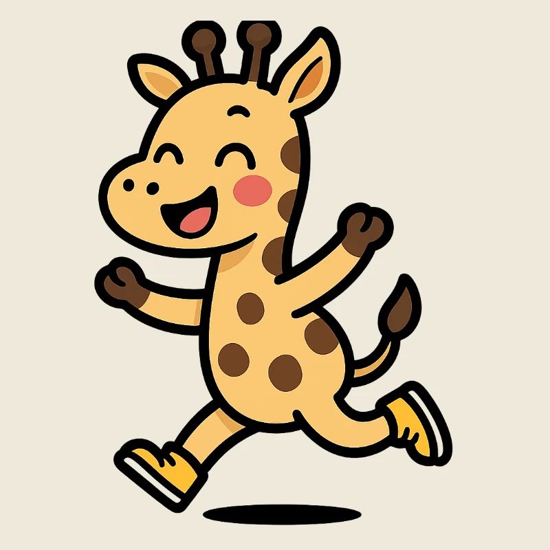 Glückliche Giraffe