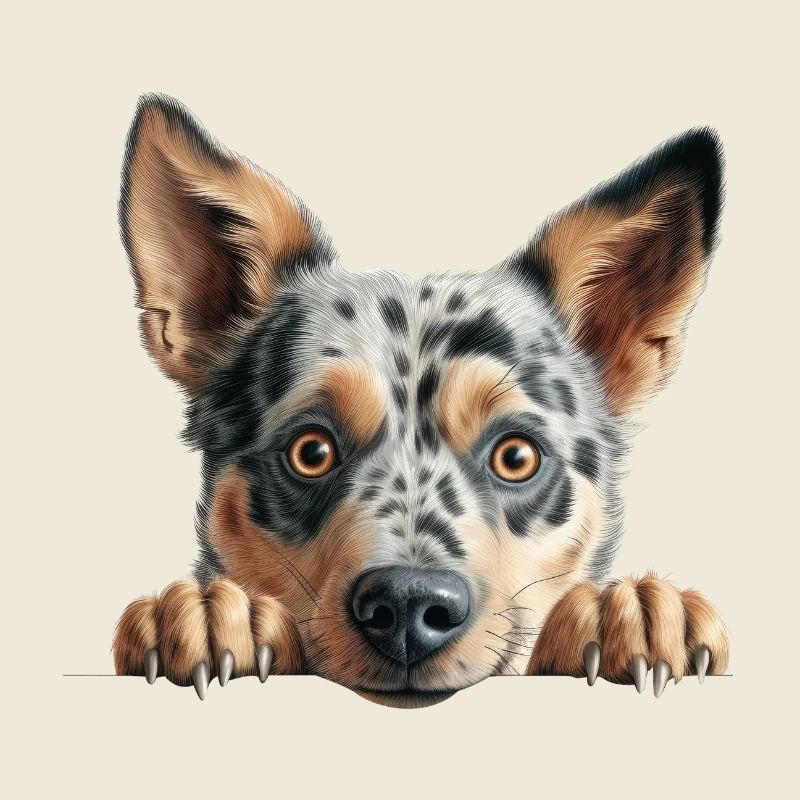 Merle Mutt Peekaboo Portrait
