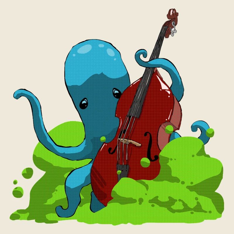 Octopus joue de la basse