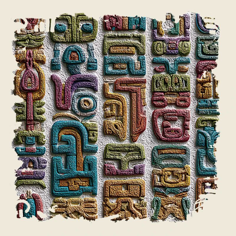 Farbenzauber Glyphen Relief