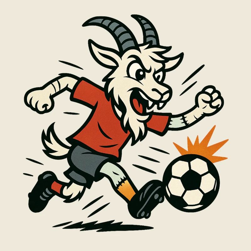 billy goat playing football