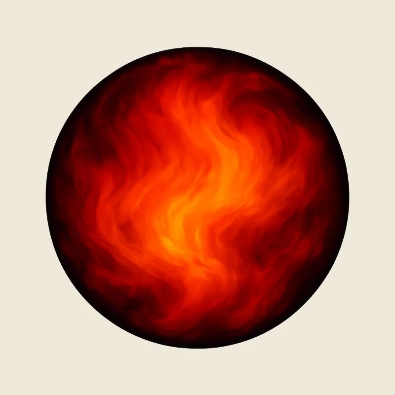 Wirbelnde Feuerkugel