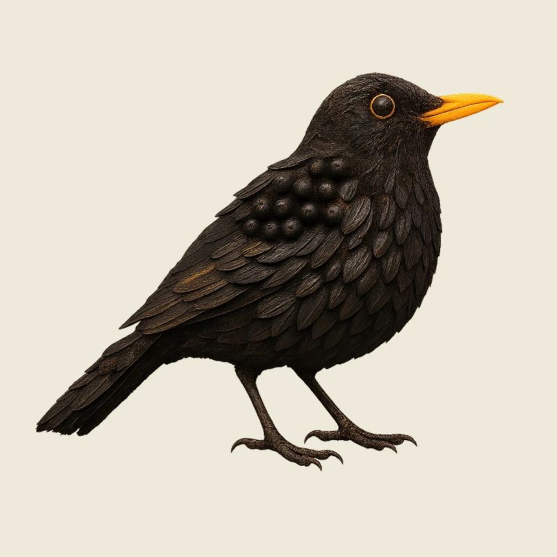 Amsel im Naturlook