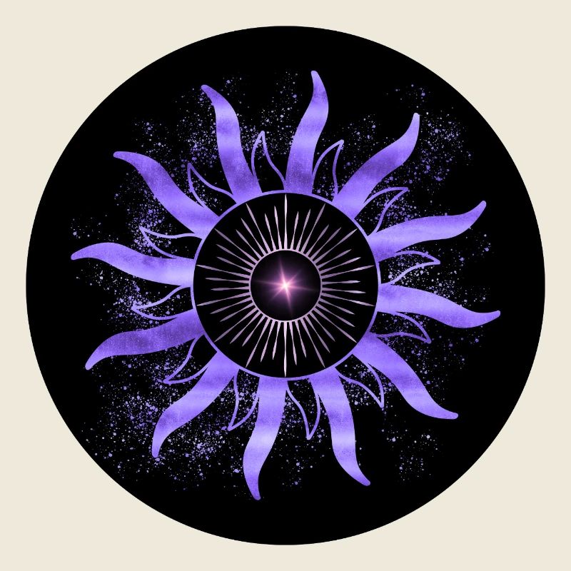 Concentric astral violet sun