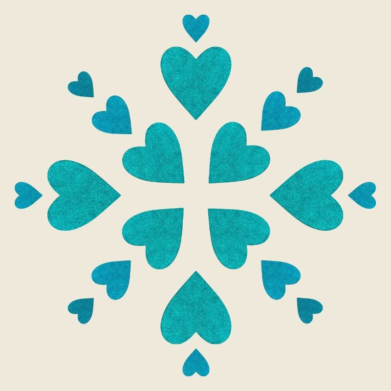 Heart in turquoise sparkles