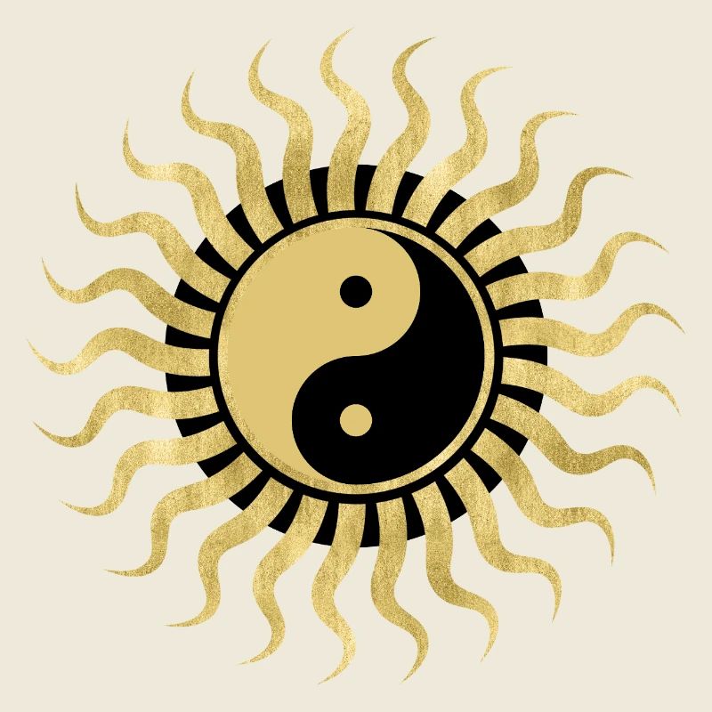 Goldene Yin Yang Sohle