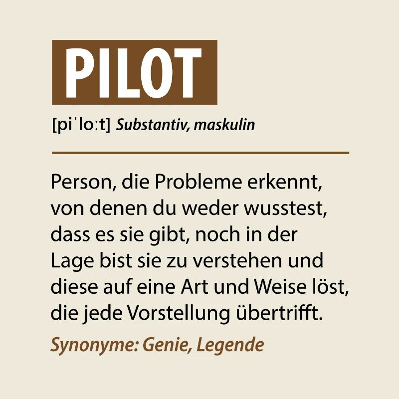Lustige Pilot Beruf Definition Geschenke
