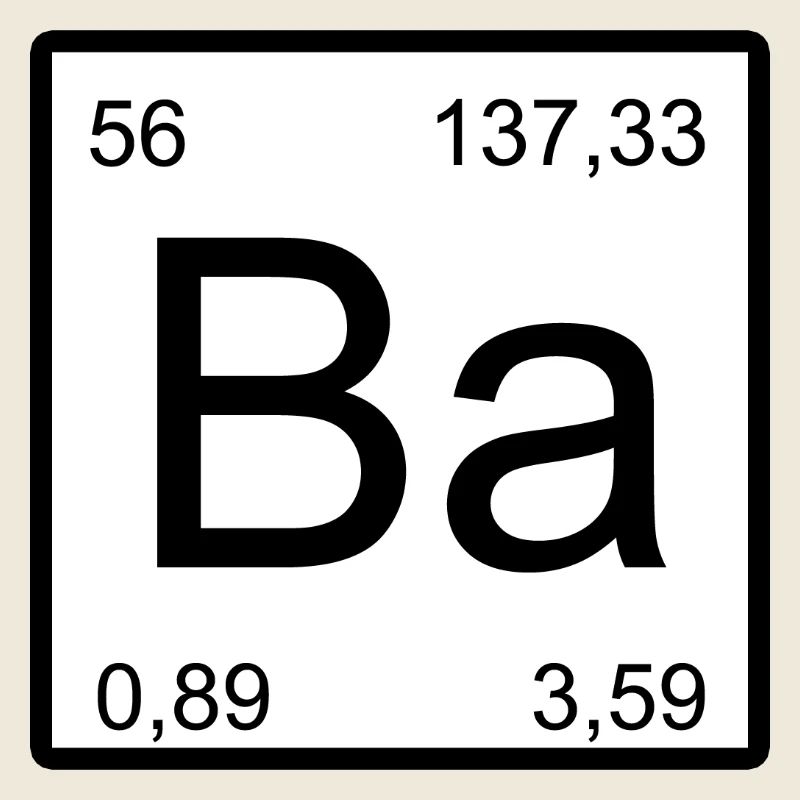 Ba Barium Element Style Design