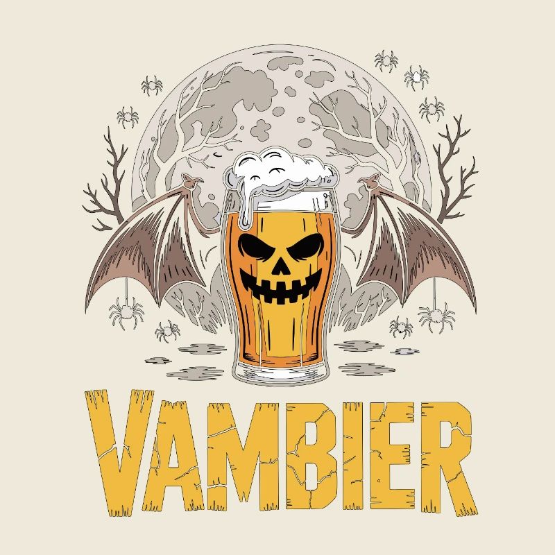 Motif de bière vampire au clair de lune