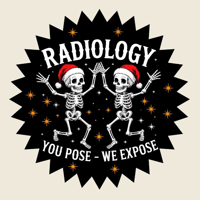 Squelettes de radiologie à la mode de Noël