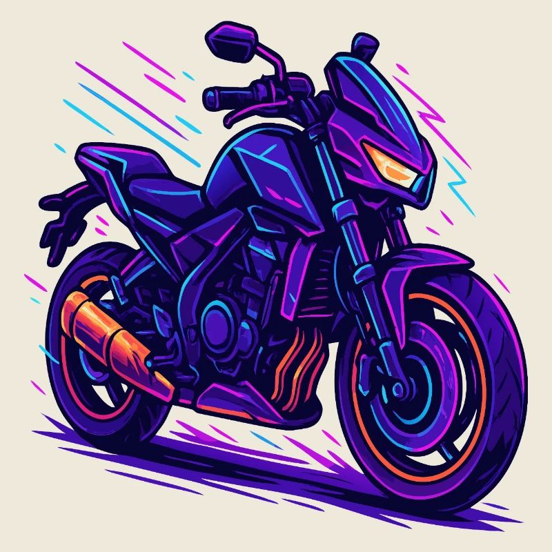 Neon Motorrad Vibe