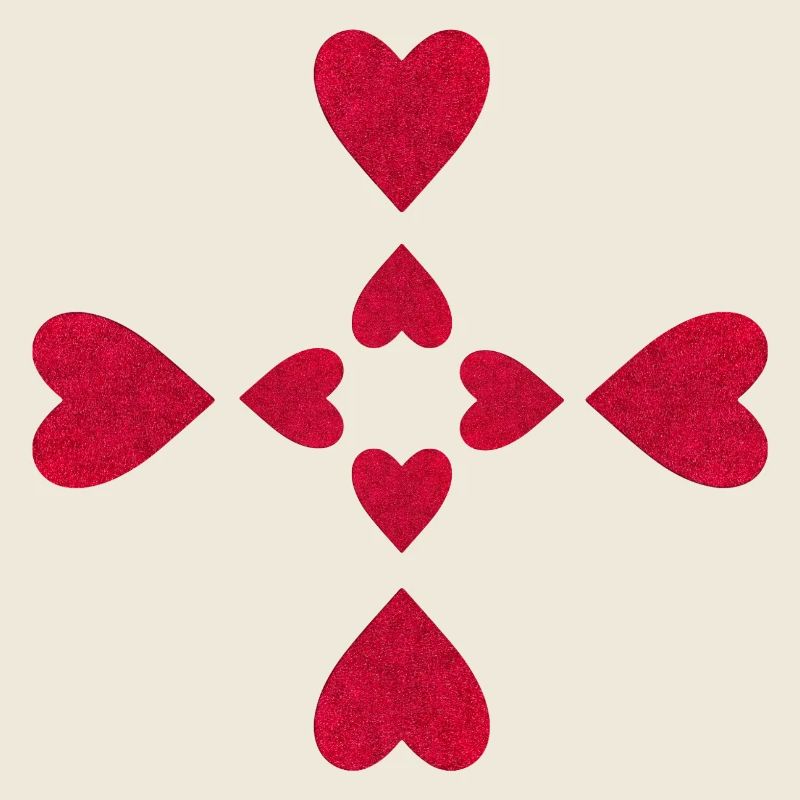 Glittering Cross Hearts
