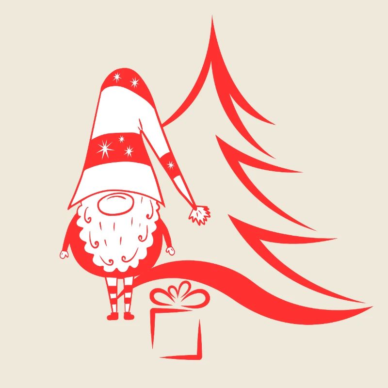 Gnome de Noël rouge