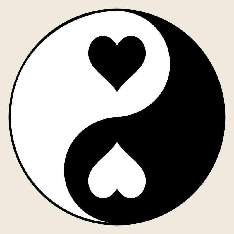 Heart YinYang Contrast