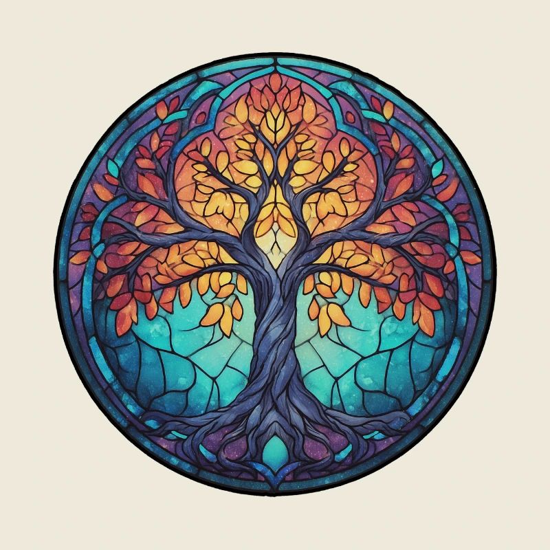 arbre de vie, dessin de nature, arbre sacré